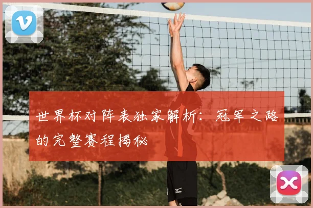 世界杯对阵表独家解析：冠军之路的完整赛程揭秘